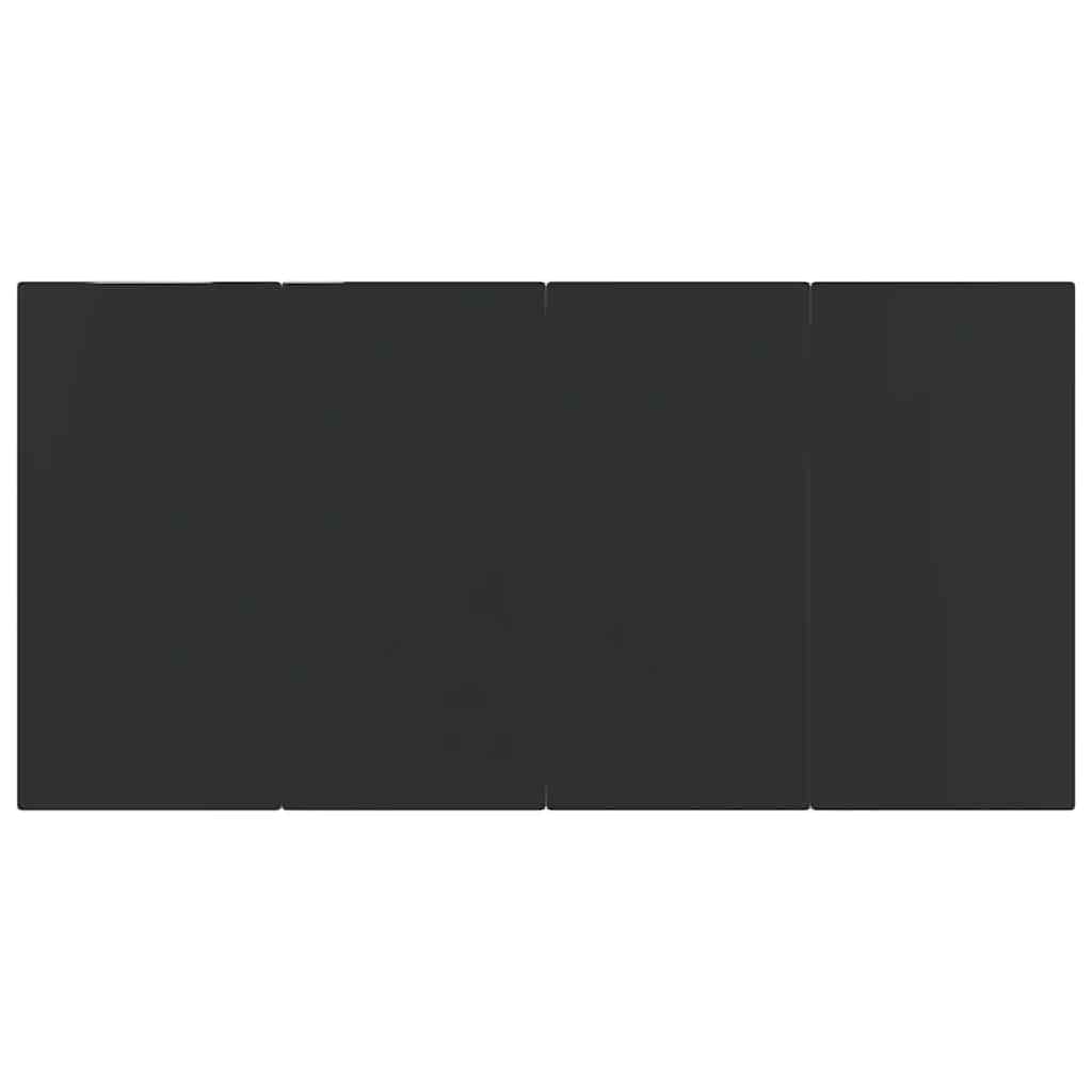 5 Piece Garden Dining Set Black Poly Rattan