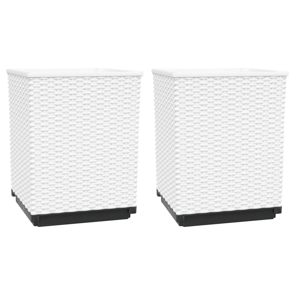 Planters 2 pcs White 30x30x37 cm Polypropylene