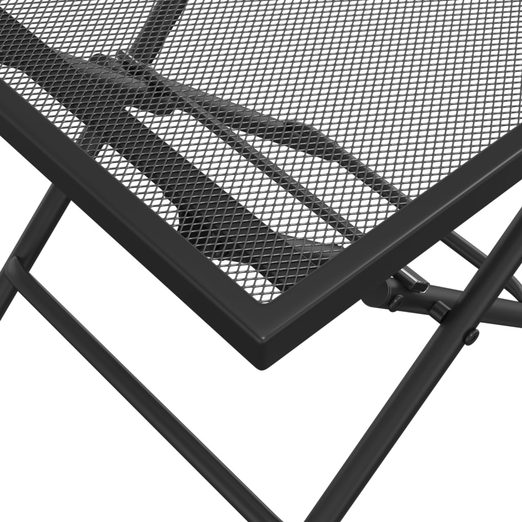 Folding Garden Table Anthracite 38x38x38 cm Steel Mesh