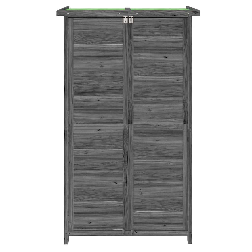 Garden Tool Shed Grey 83x57x140 cm Solid Wood Pine