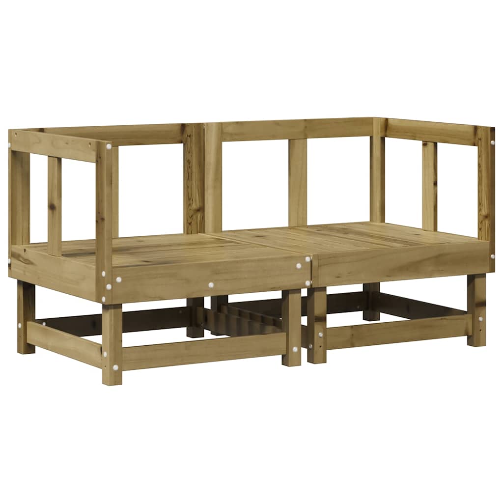 Corner Sofas with Cushions 2 pcs Impregnated Wood Pine