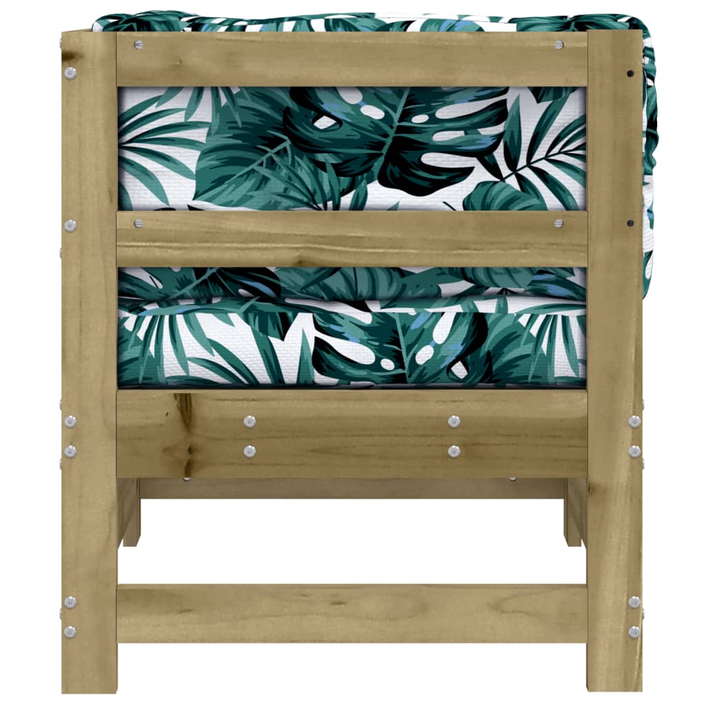 Corner Sofa with Cushions Impregnated Wood Pine