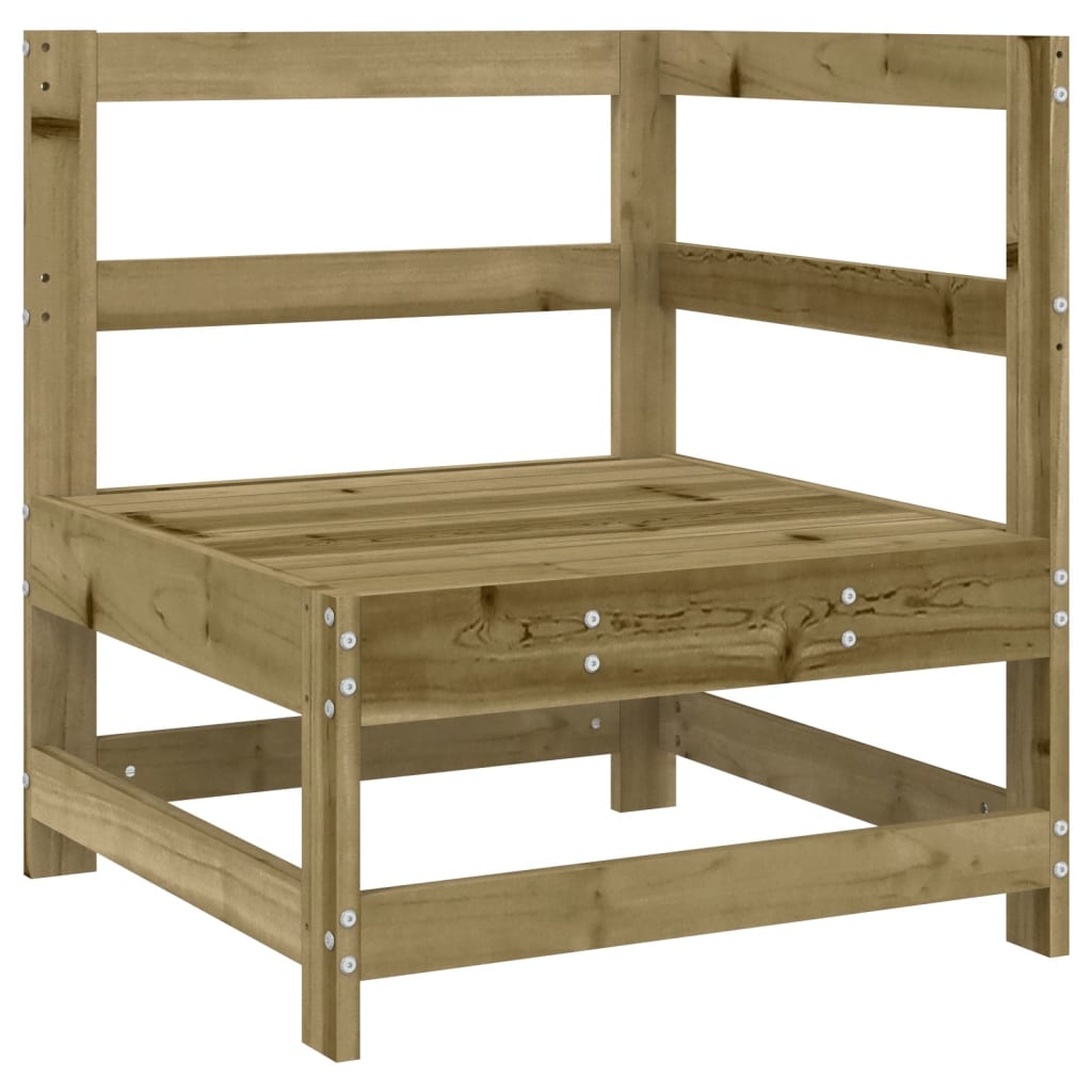 Corner Sofa with Cushions Impregnated Wood Pine