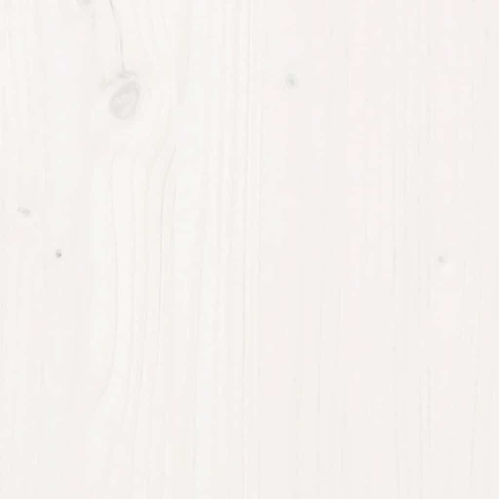 Middle Sofa with Cushions White Solid Wood Pine