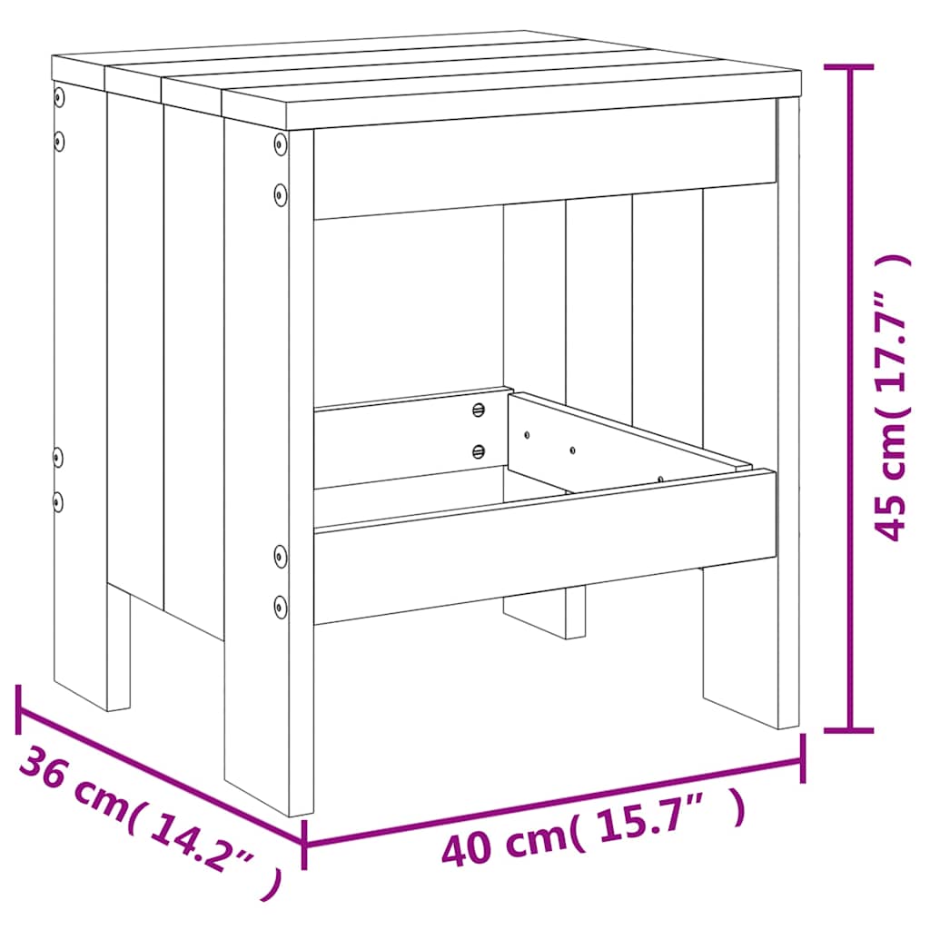 3 Piece Garden Bistro Set Honey Brown Solid Wood Pine