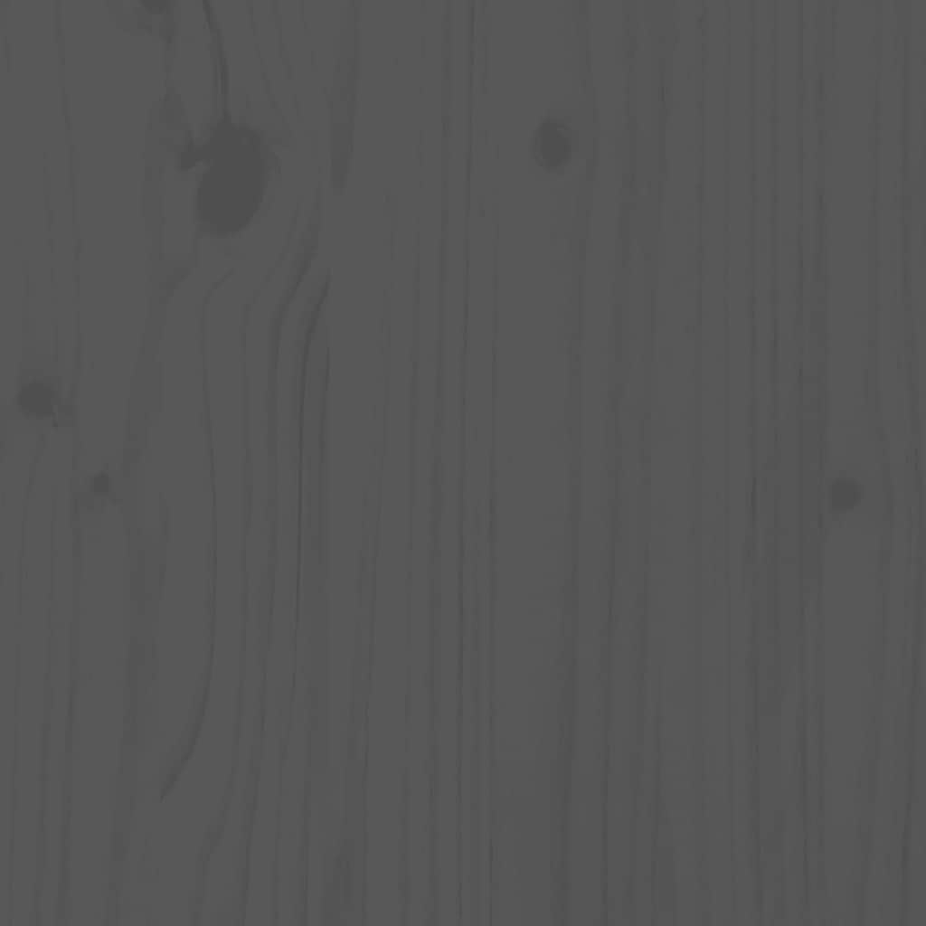 7 Piece Garden Bar Set Grey Solid Wood Pine