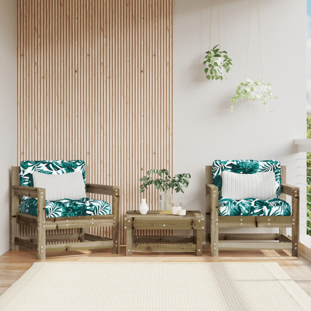 Garden Chairs 2 pcs Impregnated Wood Pine