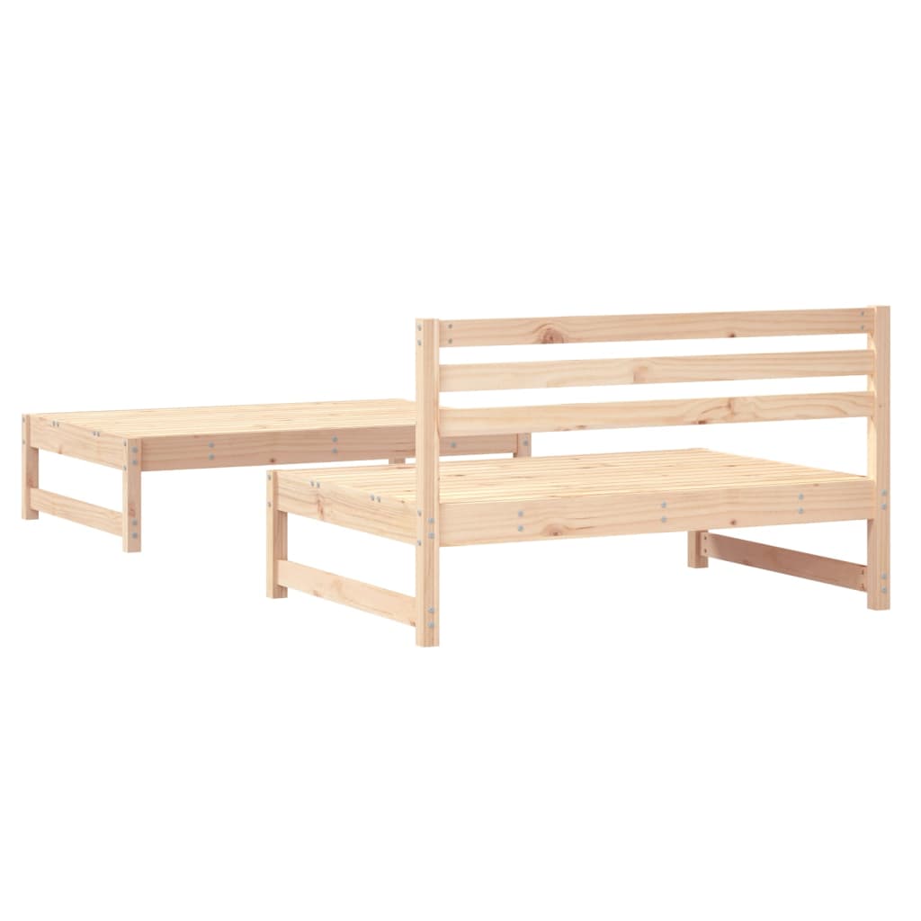 2 Piece Garden Lounge Set Solid Wood Pine