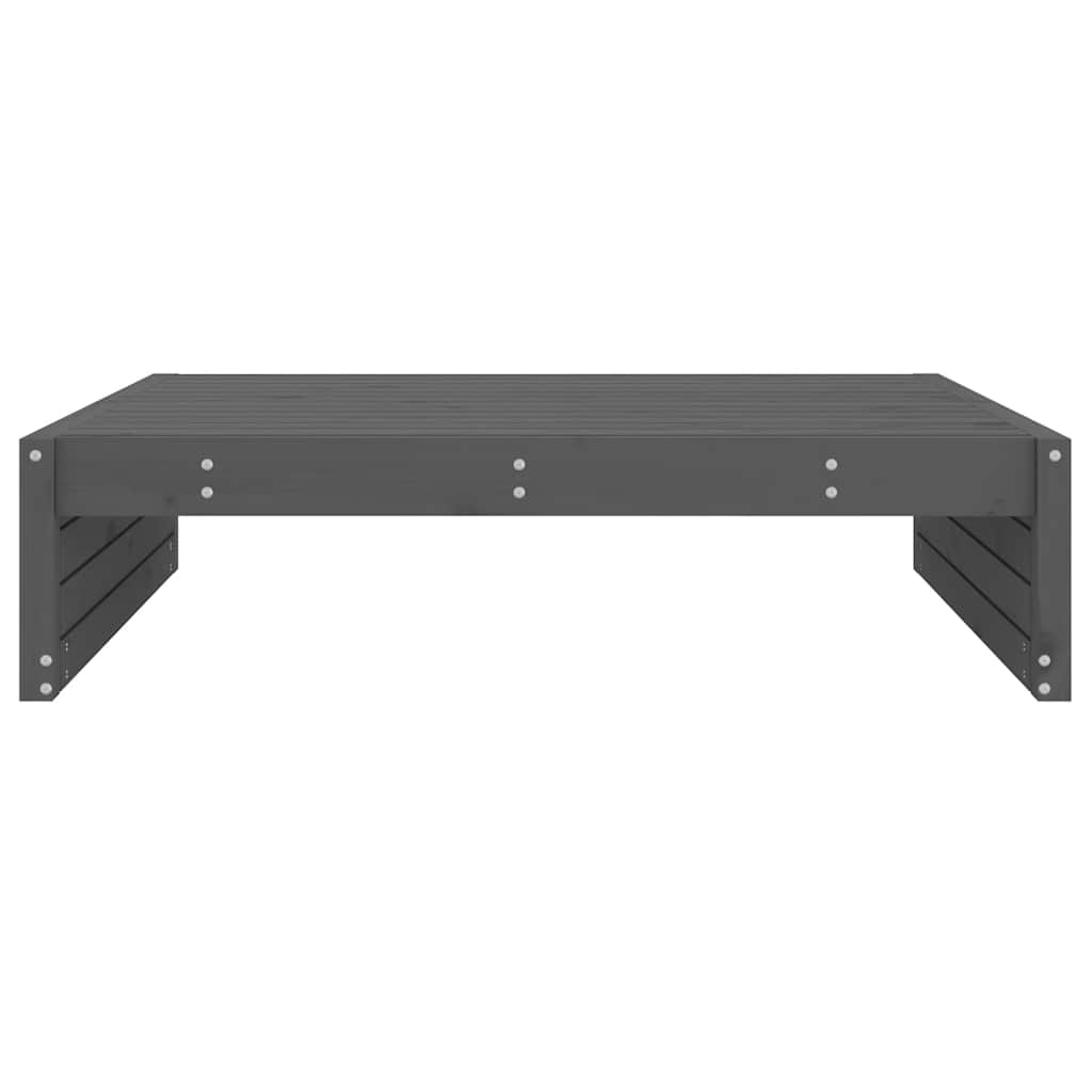 Garden Footstool Grey 120x80 cm Solid Wood Pine