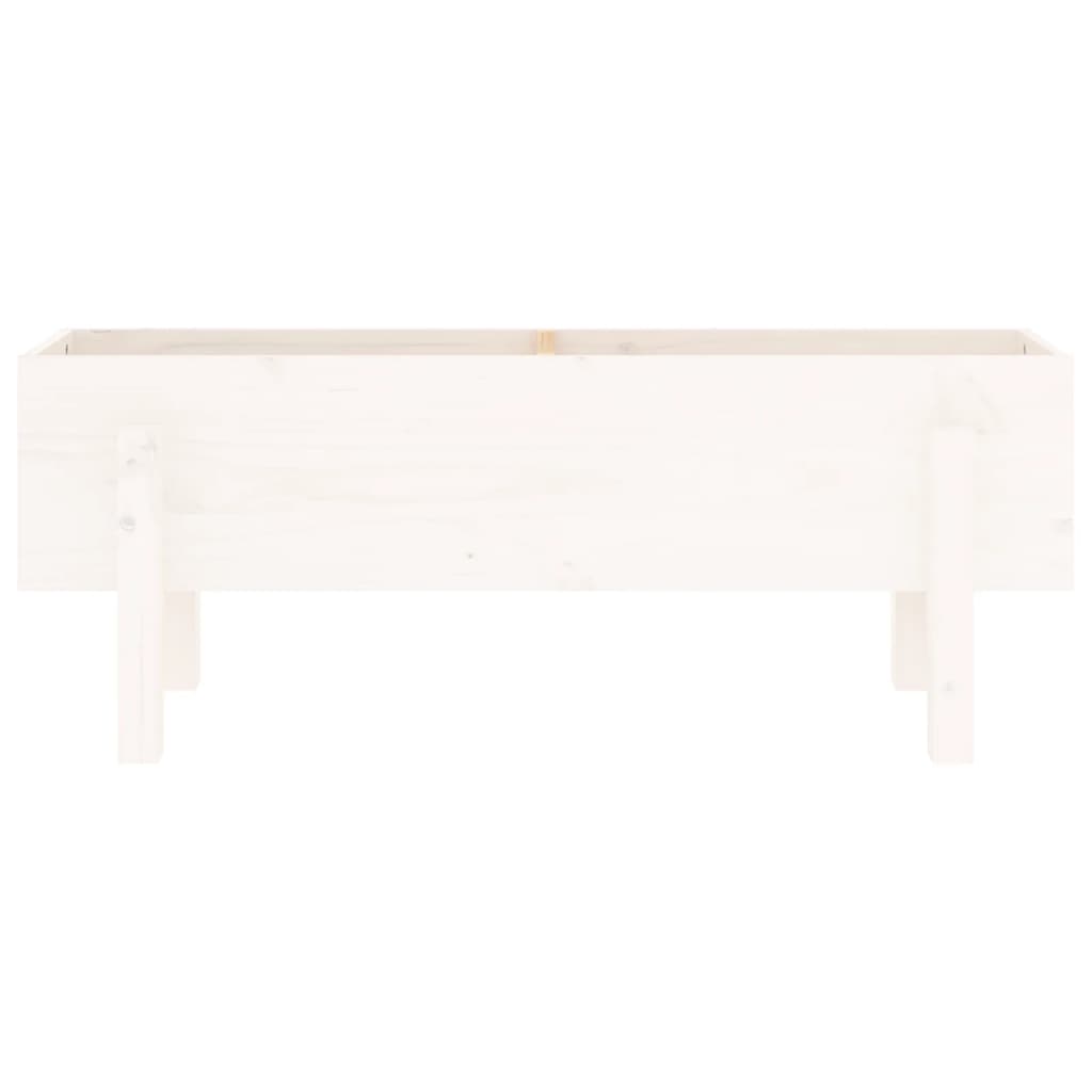 Garden Raised Bed White 101x30x38 cm Solid Wood Pine