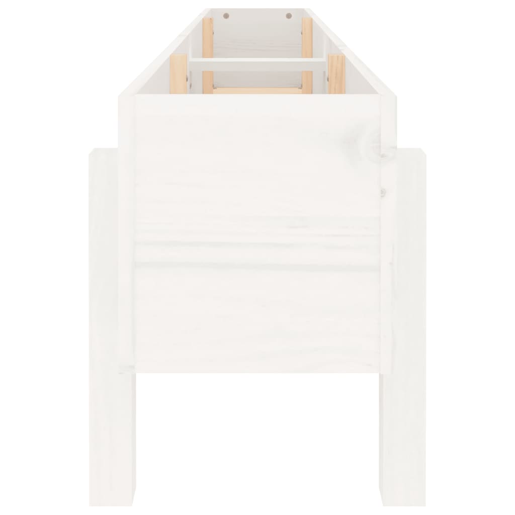 Garden Raised Bed White 160x30x38 cm Solid Wood Pine