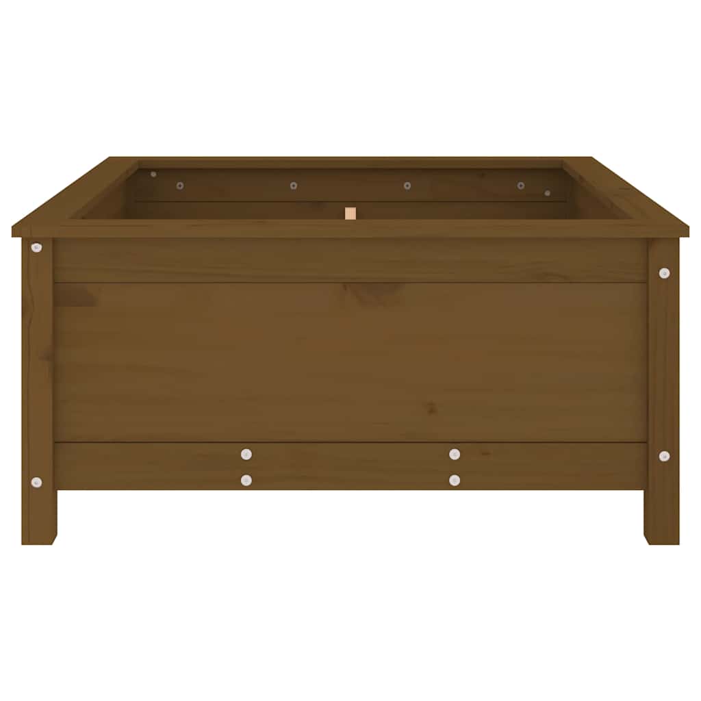 Garden Planter Honey Brown 82.5x82.5x39 cm Solid Wood Pine