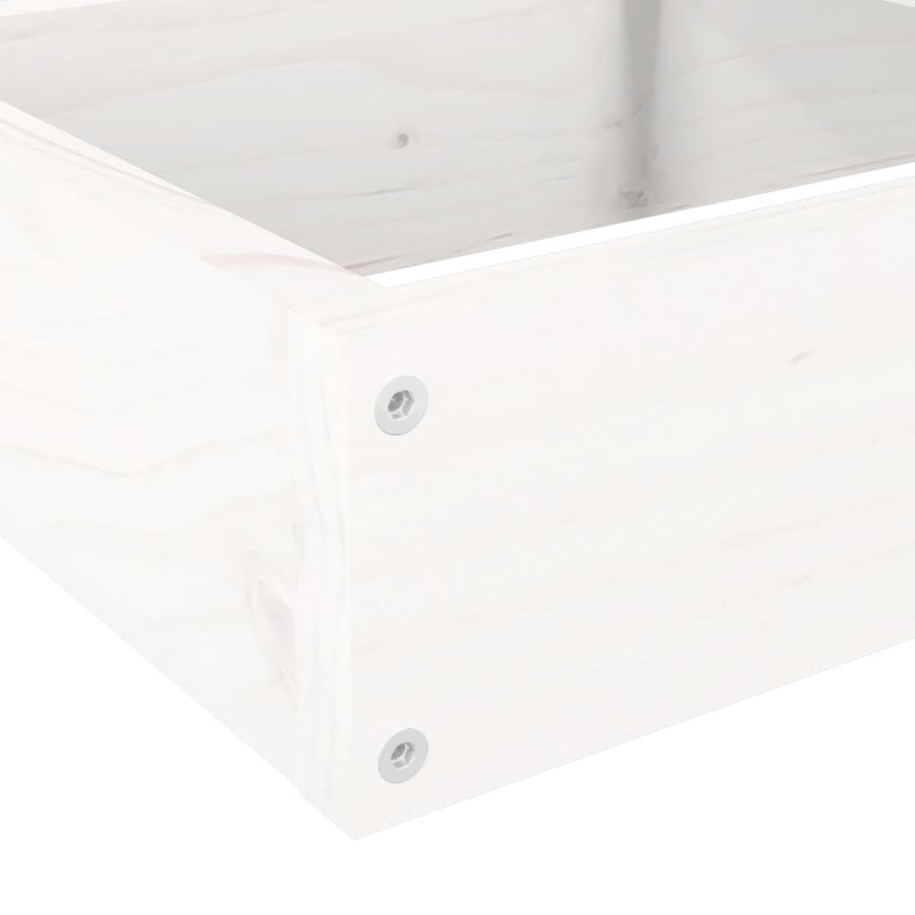 Garden Planter 4-Tier 106x104.5x36 cm White Solid Wood Pine