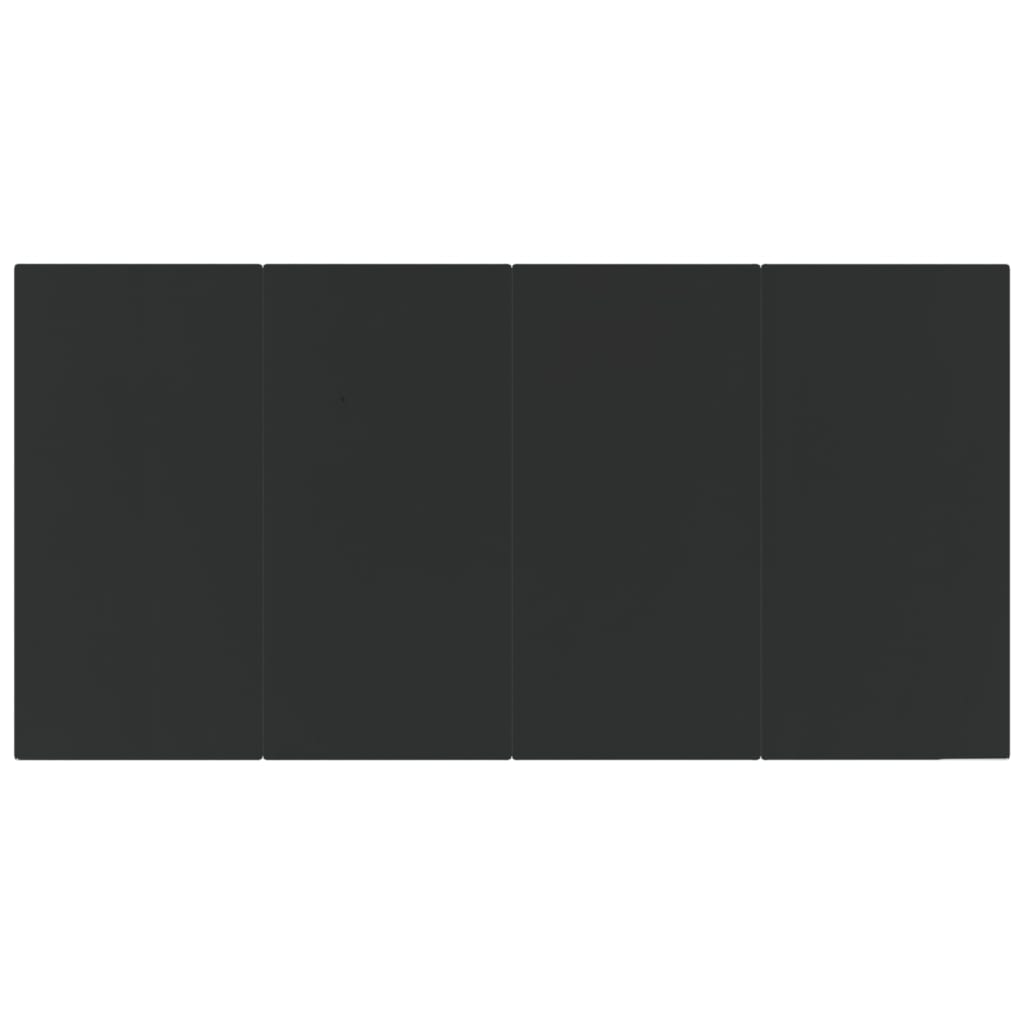 9 Piece Garden Dining Set Black Poly Rattan