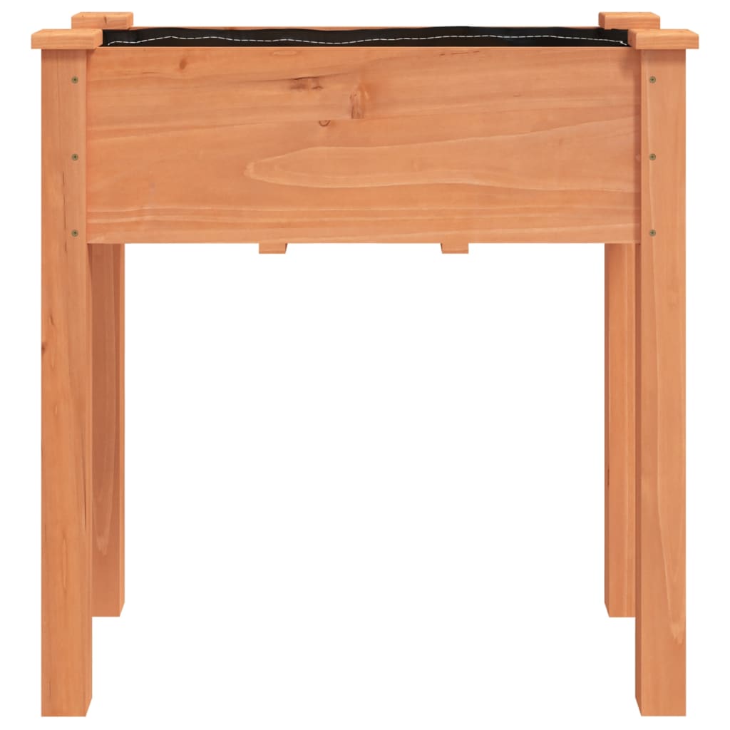 Planter with Liner Brown 71x37x76 cm Solid Wood Fir