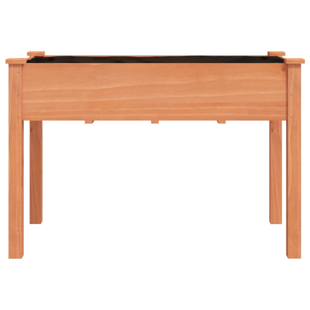 Planter with Liner Brown 118x59x76 cm Solid Wood Fir