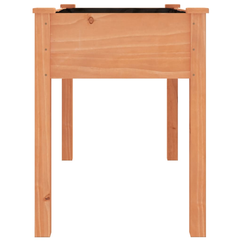 Planter with Liner Brown 118x59x76 cm Solid Wood Fir