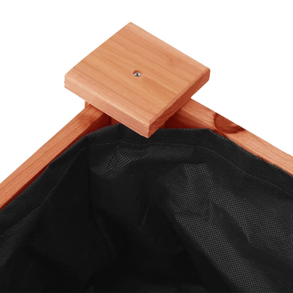 Planter with Liner Brown 118x59x76 cm Solid Wood Fir