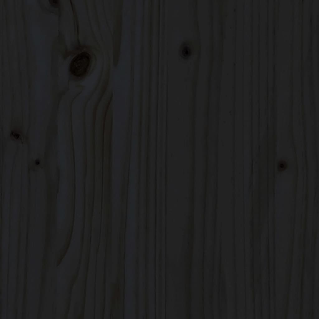 5 Piece Garden Lounge Set Black Solid Wood Pine