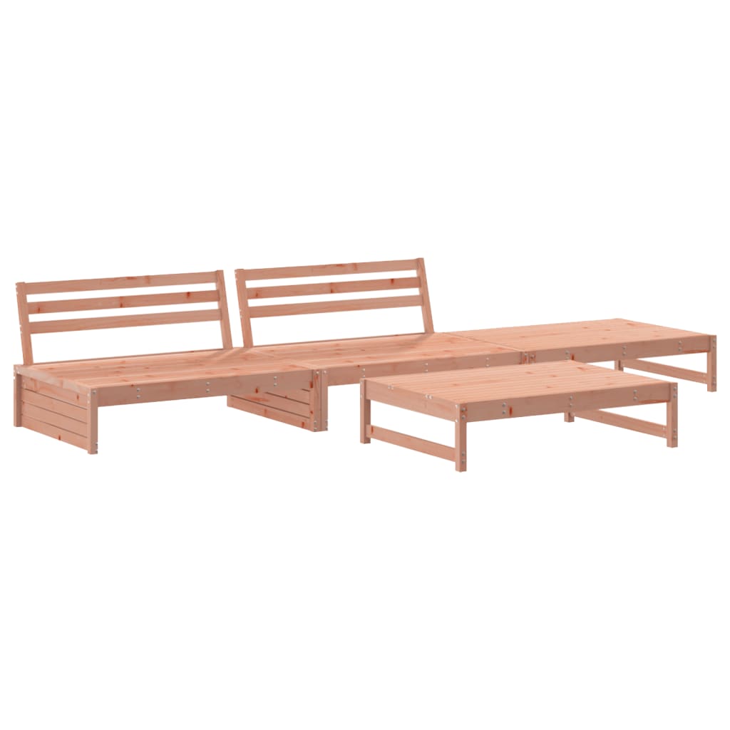 4 Piece Garden Lounge Set Solid Wood Douglas