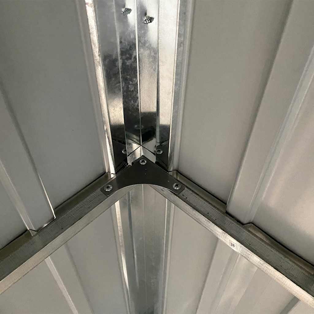 Garden Shed with Extended Roof Anthracite 277x107x181 cm Steel