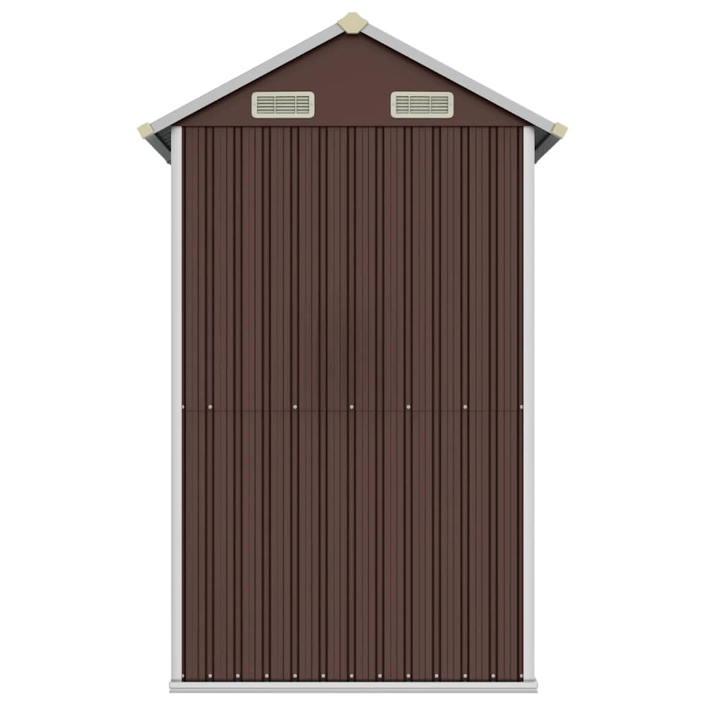 Garden Shed Brown 192x152.5x237 cm Galvanised Steel