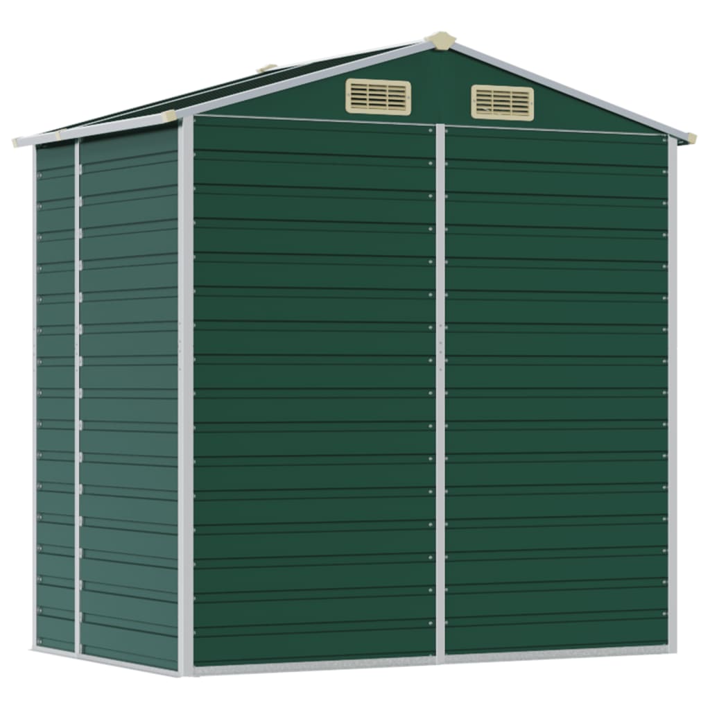 vidaXL Garden Shed Green 191x130x198 cm Galvanised Steel