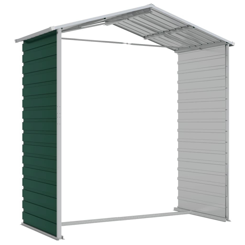 vidaXL Garden Shed Green 191x130x198 cm Galvanised Steel