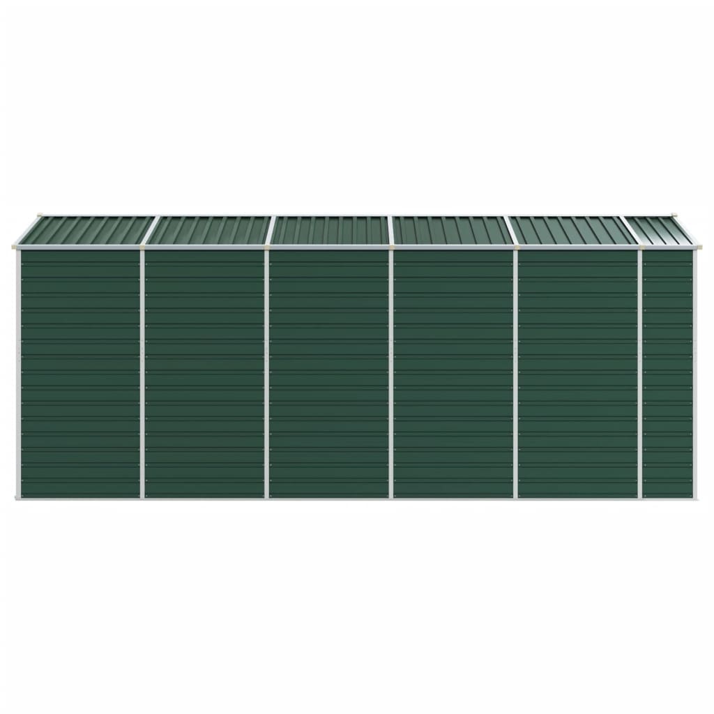 vidaXL Garden Shed Green 191x470x198 cm Galvanised Steel