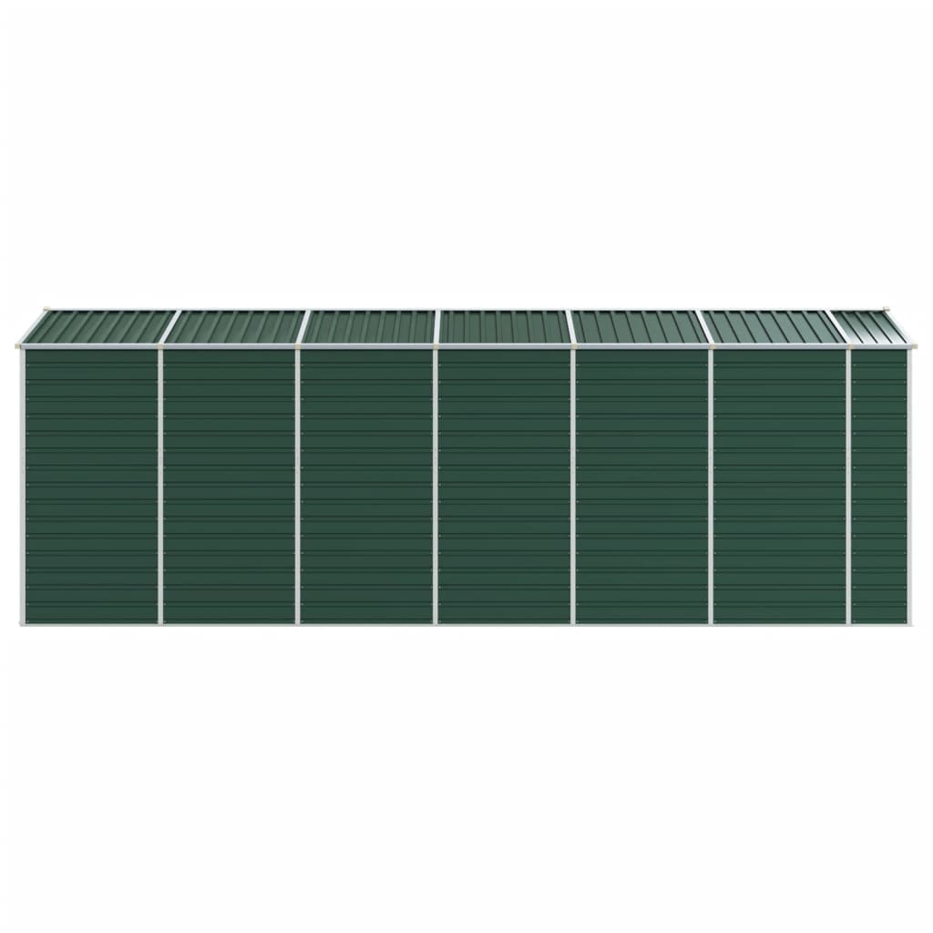 vidaXL Garden Shed Green 191x555x198 cm Galvanised Steel