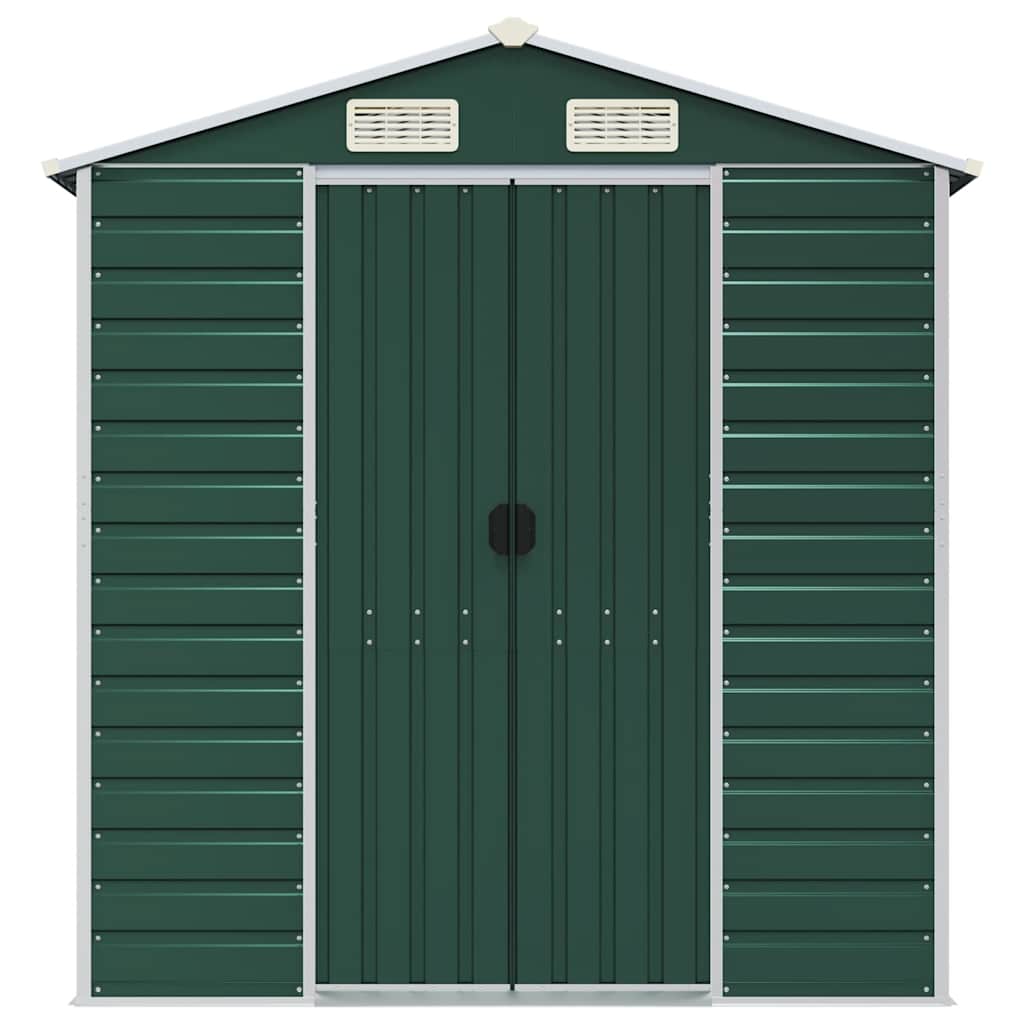Garden Shed Green 191x640x198 cm Galvanised Steel