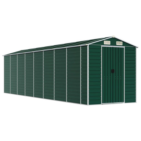 vidaXL Garden Shed Green 191x725x198 cm Galvanised Steel