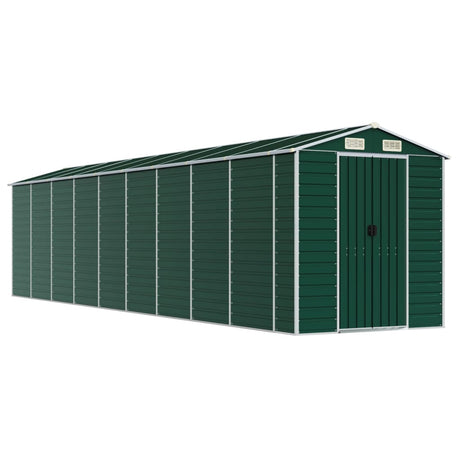 vidaXL Garden Shed Green 191x810x198 cm Galvanised Steel