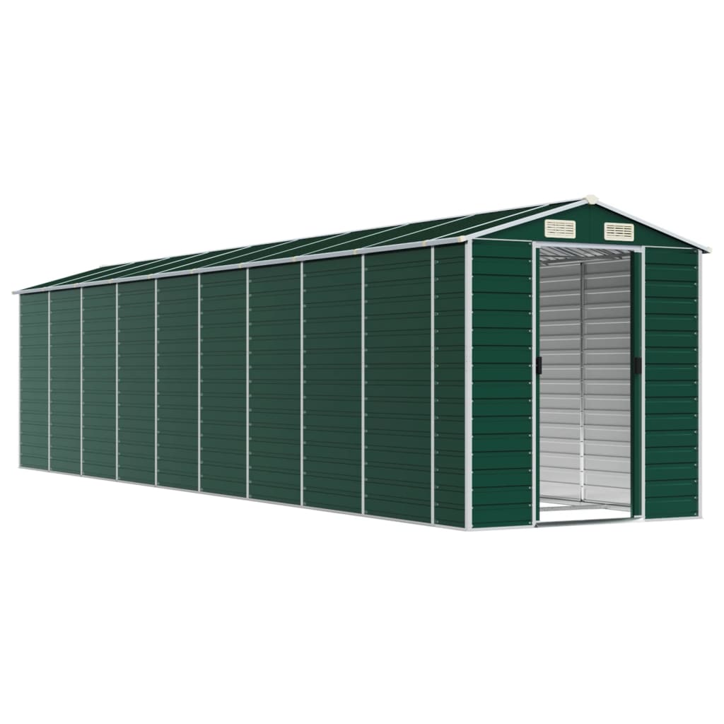 vidaXL Garden Shed Green 191x810x198 cm Galvanised Steel