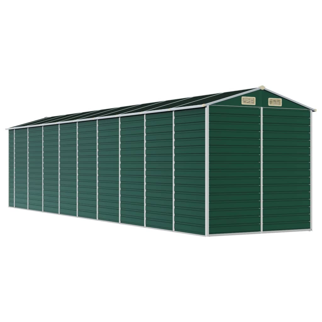 vidaXL Garden Shed Green 191x810x198 cm Galvanised Steel