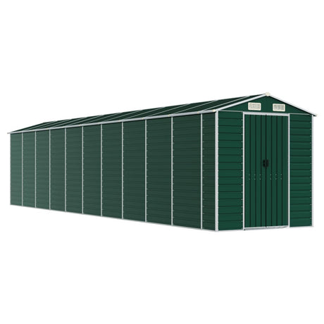 vidaXL Garden Shed Green 191x895x198 cm Galvanised Steel