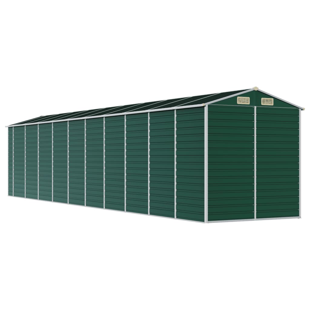 vidaXL Garden Shed Green 191x895x198 cm Galvanised Steel