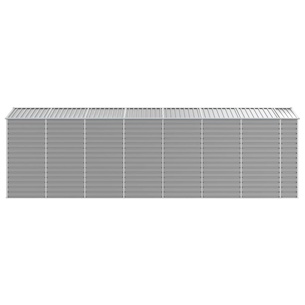 vidaXL Garden Shed Light Grey 191x640x198 cm Galvanised Steel