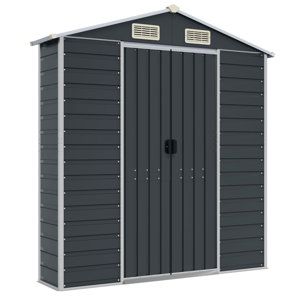 vidaXL Garden Shed Anthracite 191x300x198 cm Galvanised Steel