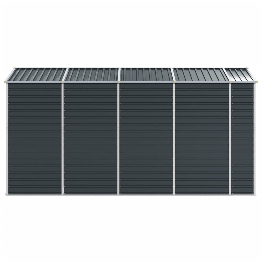 vidaXL Garden Shed Anthracite 191x385x198 cm Galvanised Steel