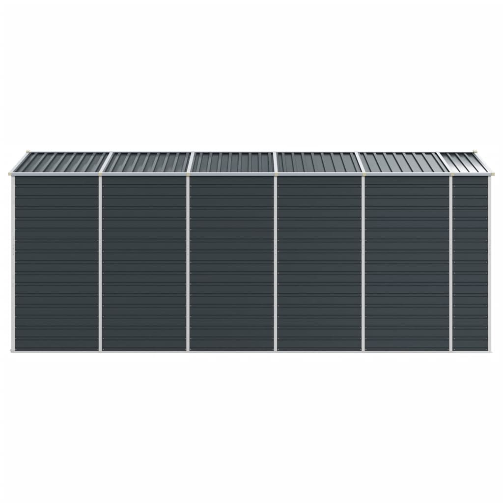 vidaXL Garden Shed Anthracite 191x470x198 cm Galvanised Steel