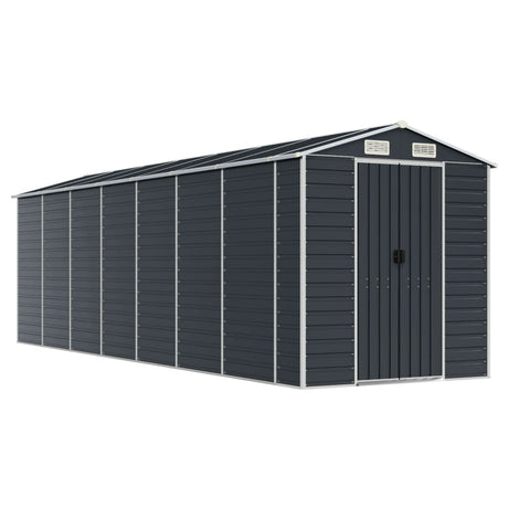 vidaXL Garden Shed Anthracite 191x640x198 cm Galvanised Steel