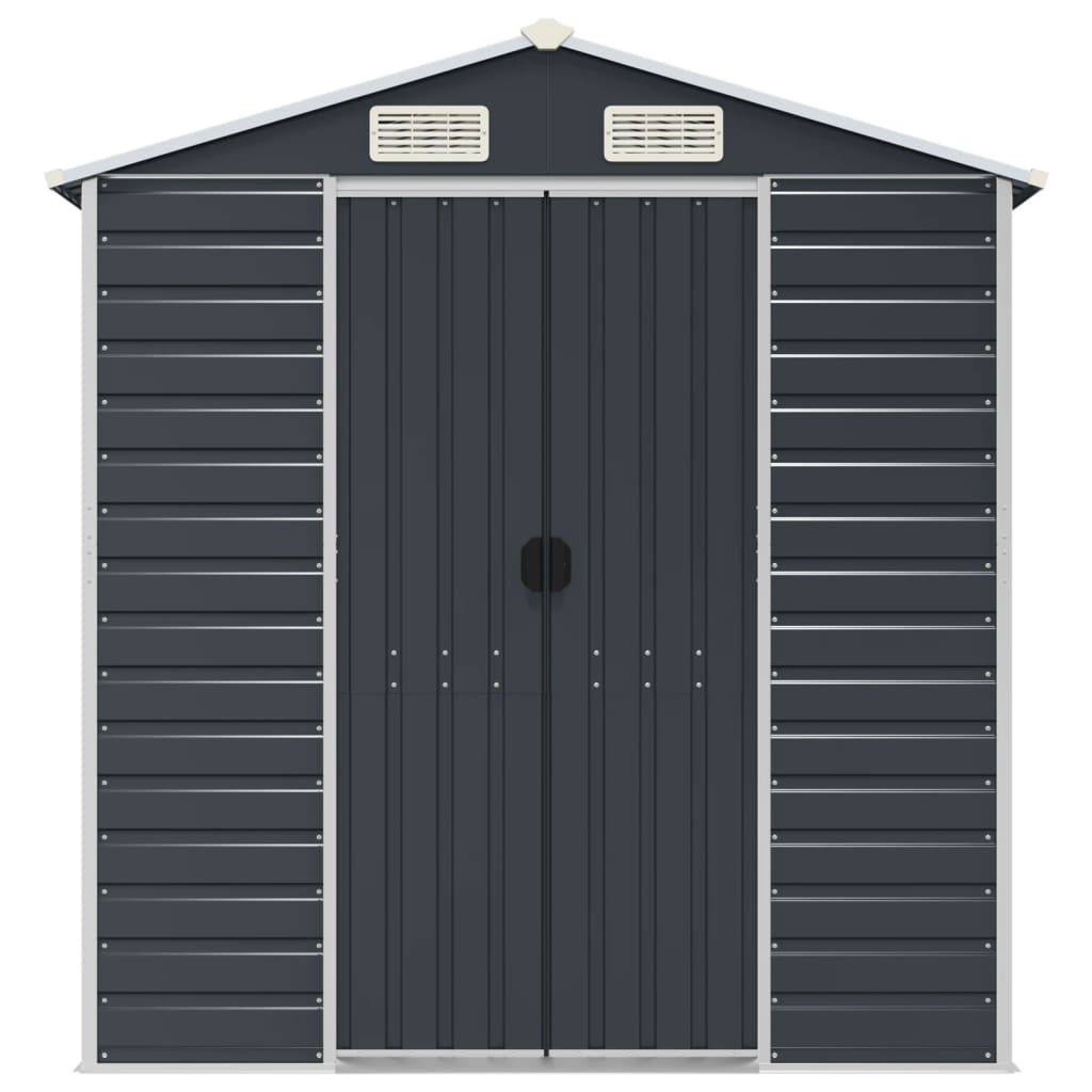 vidaXL Garden Shed Anthracite 191x725x198 cm Galvanised Steel