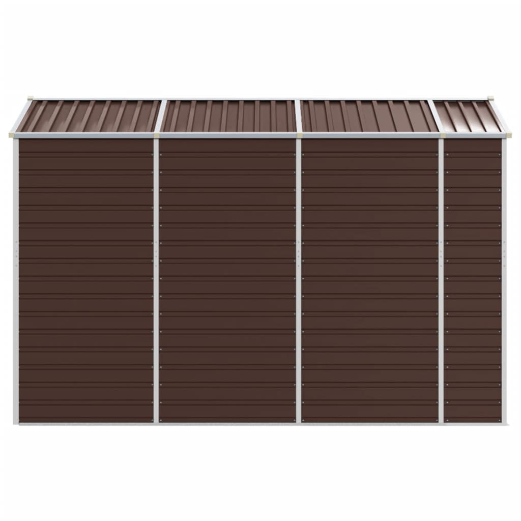 vidaXL Garden Shed Brown 191x300x198 cm Galvanised Steel