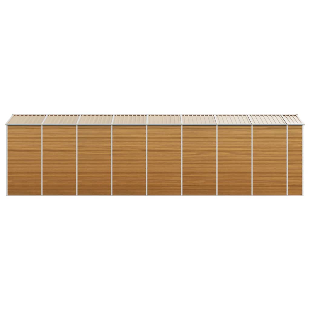 vidaXL Garden Shed Light Brown 191x725x198 cm Galvanised Steel