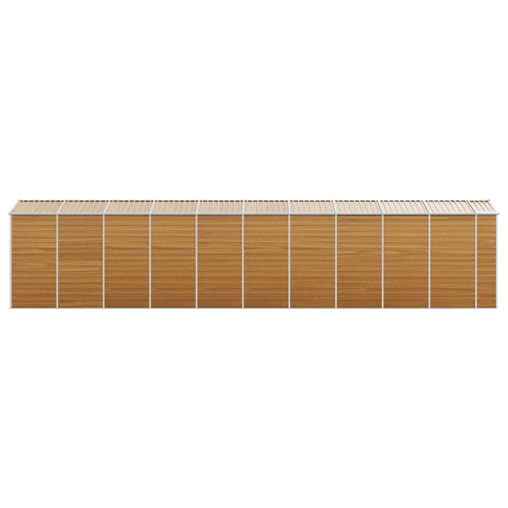 vidaXL Garden Shed Light Brown 191x895x198 cm Galvanised Steel