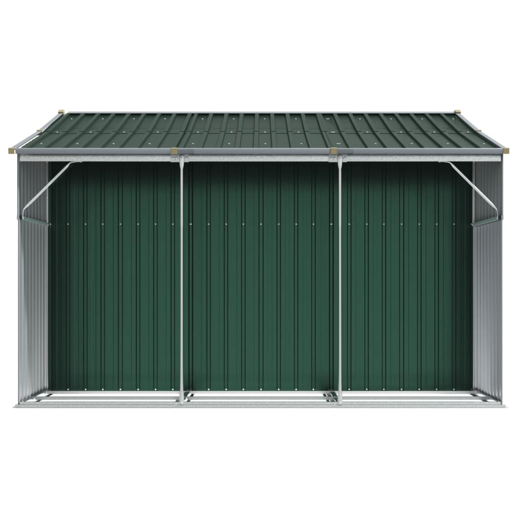vidaXL Garden Shed Green 277x279x179 cm Galvanised Steel