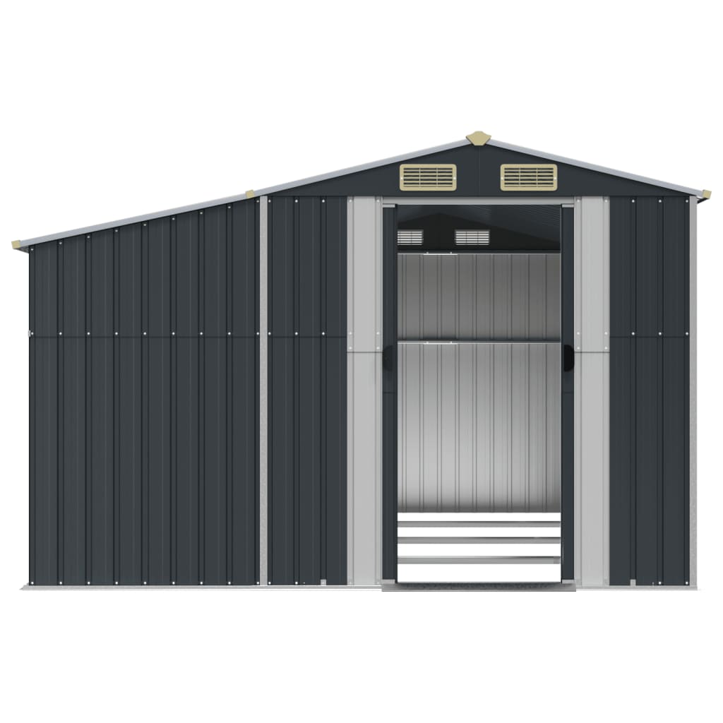 vidaXL Garden Shed Anthracite 277x365.5x179 cm Galvanised Steel