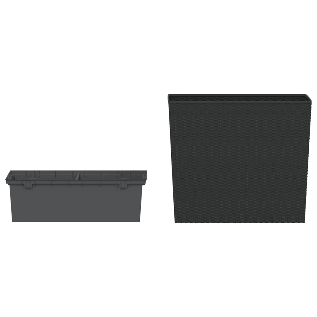 Planter with Removable Inner Anthracite 12 / 44 L PP Rattan