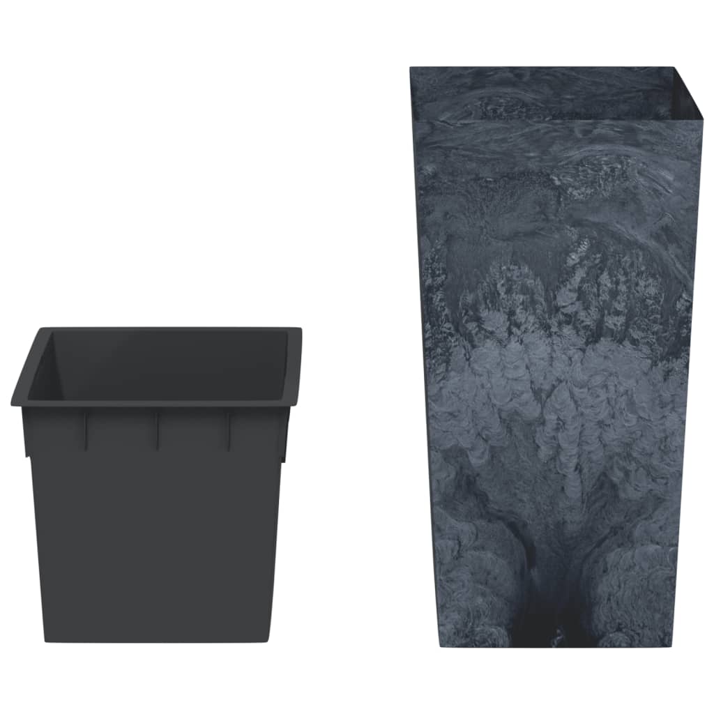 Planter with Removable Inner Anthracite 21/49 L PP Concrete Look